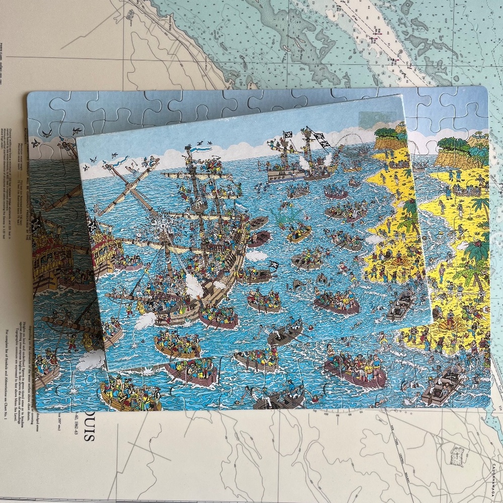 Vintage 1991 Where's Waldo Being a Pirate Puzzle